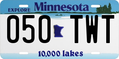 MN license plate 050TWT