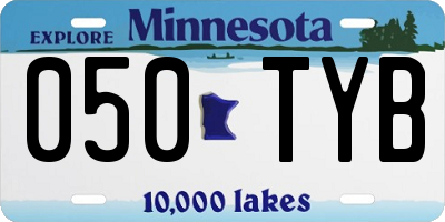 MN license plate 050TYB