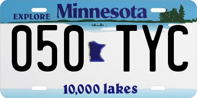 MN license plate 050TYC