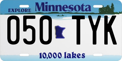 MN license plate 050TYK
