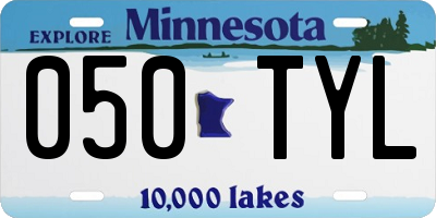 MN license plate 050TYL