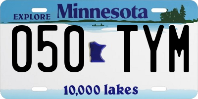 MN license plate 050TYM