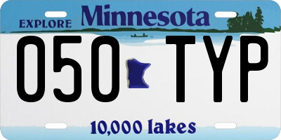 MN license plate 050TYP