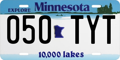 MN license plate 050TYT