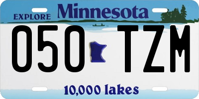 MN license plate 050TZM