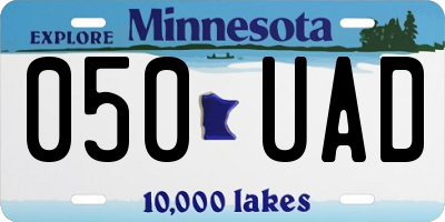 MN license plate 050UAD