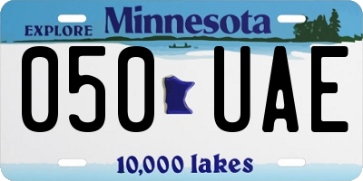 MN license plate 050UAE