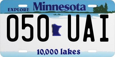 MN license plate 050UAI