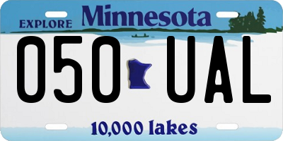 MN license plate 050UAL