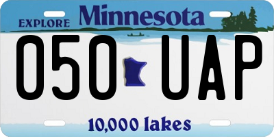MN license plate 050UAP
