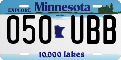 MN license plate 050UBB