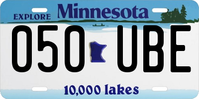 MN license plate 050UBE
