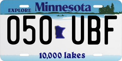 MN license plate 050UBF