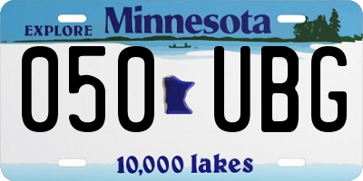 MN license plate 050UBG