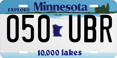 MN license plate 050UBR