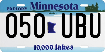 MN license plate 050UBU