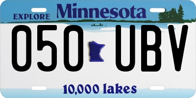 MN license plate 050UBV