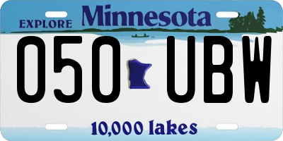 MN license plate 050UBW