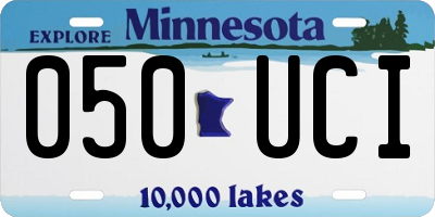 MN license plate 050UCI