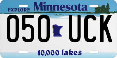 MN license plate 050UCK