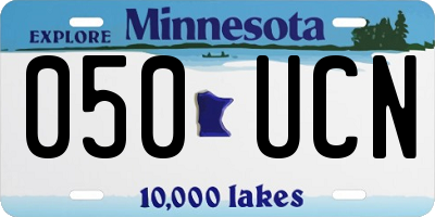 MN license plate 050UCN
