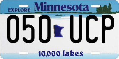 MN license plate 050UCP