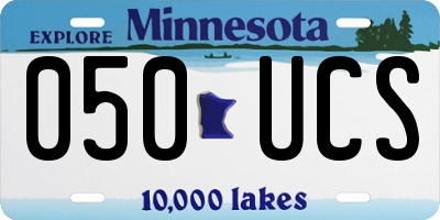 MN license plate 050UCS