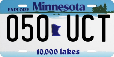 MN license plate 050UCT