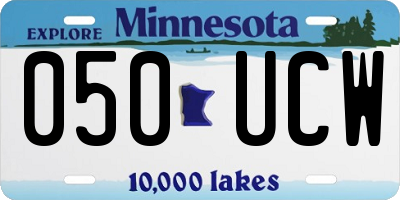 MN license plate 050UCW