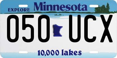 MN license plate 050UCX