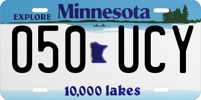 MN license plate 050UCY