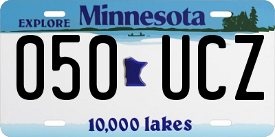 MN license plate 050UCZ