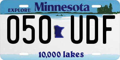 MN license plate 050UDF
