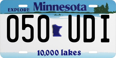 MN license plate 050UDI