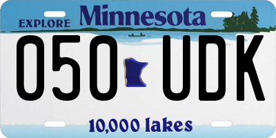 MN license plate 050UDK
