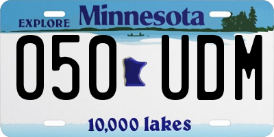 MN license plate 050UDM