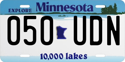 MN license plate 050UDN