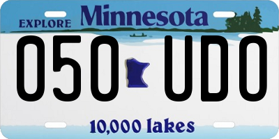 MN license plate 050UDO