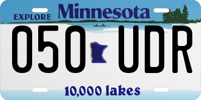 MN license plate 050UDR