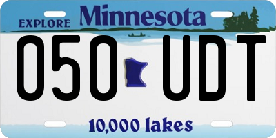 MN license plate 050UDT