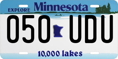 MN license plate 050UDU