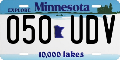 MN license plate 050UDV