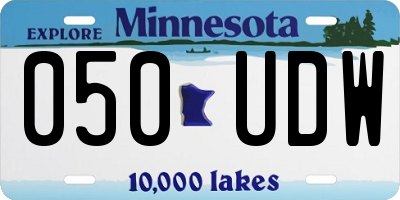 MN license plate 050UDW