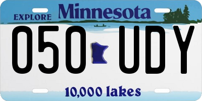 MN license plate 050UDY