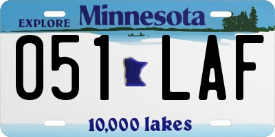 MN license plate 051LAF