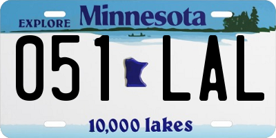 MN license plate 051LAL