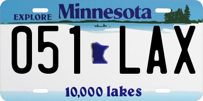 MN license plate 051LAX