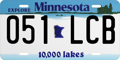 MN license plate 051LCB