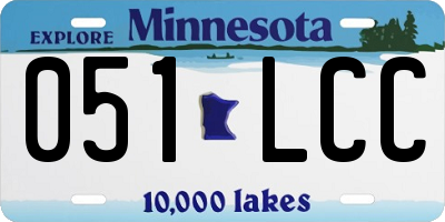 MN license plate 051LCC