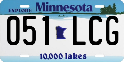 MN license plate 051LCG